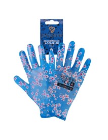 RĘKAWICE OCHRONNE POWLEKANE PU X-COLOR-PU ROZM. 6