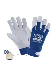 RĘKAWICE OCHRONNE OCIEPLANE WZMOCNIONE KOZIĄ SKÓRĄ X-CRAFTER WINTER