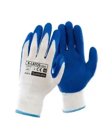 Manusi de protectie, Procera, cu latex si poliester, X-LATOS BLUE, Procera