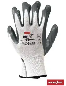 Set 12 perechi Manusi de protectie, din nylon, acoperit cu nitril Raw Pol