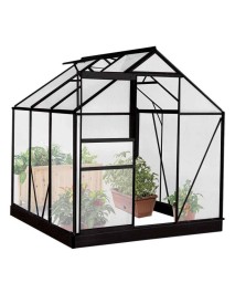 Sera din policarbonat, 190 x 190 x 195 cm, cadru aluminiu, negru, Bass Polska