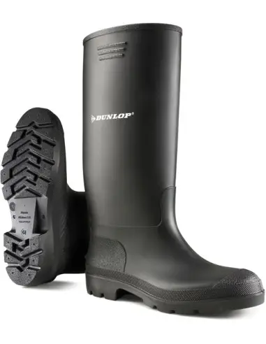 Cizme de protectie din PVC, rezistente la acizi Dunlop Pricemastor 380 PP, negre Dunlop - Cizme cauciuc