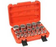 Trusa chei tubulare, Verke V39104, 21 buc, 1/2"