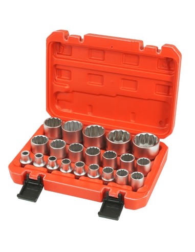 Trusa chei tubulare, Verke V39104, 21 buc, 1/2"