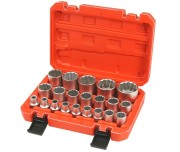 Trusa chei tubulare, Verke V39104, 21 buc, 1/2"