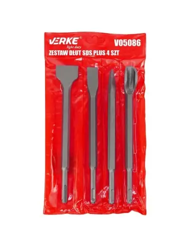 Set dalti SDS plus, Verke V05086, 4 buc Set dalti SDS plus, Verke V05086, 4 buc