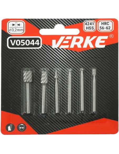 Set 6 freze, Verke, V05044, pentru aluminiu si otel