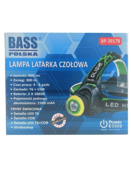 Lanterna frontala, Bass Polska, cu LED, 900 lm