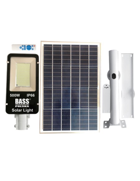 Lampa solara de exterior, Bass Polska, cu senzor de miscare si telecomanda Lampa solara de exterior, Bass Polska, cu senzor de miscare si telecomanda