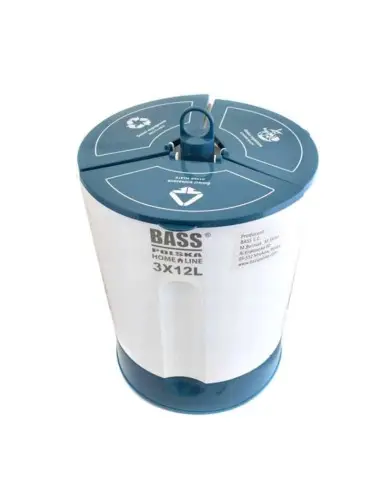 Cos de gunoi, Bass Polska, 3 compartimente, 12l