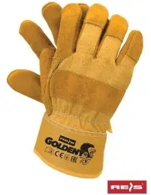 Manusi de protectie din piele de bovina cu denim GOLDENY