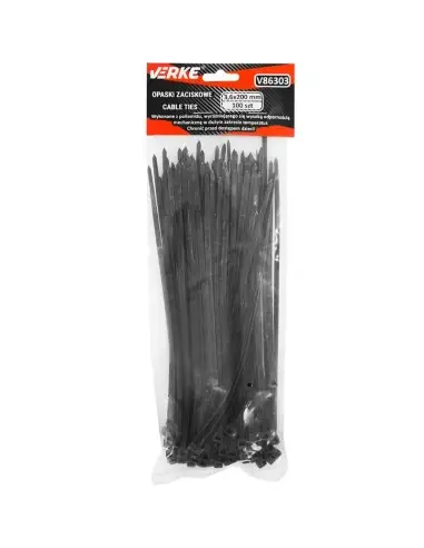 Set coliere, Verke, V86303, 100 buc, 3,6x200 mm