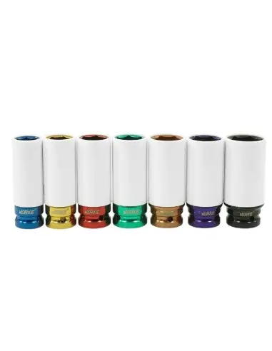 Set 7 chei tubulare, Verke, V86101, de impact, 1/2"