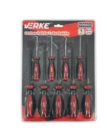 Set carlige cu maner, V06601, 9 buc