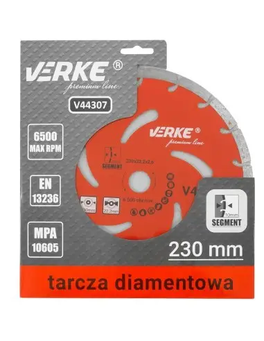 Disc diamantat, Verke, V44307, 230x22,2x10 mm