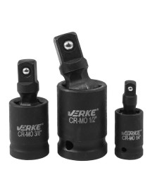 Set adaptoare chei impact, Verke, V39444, 3 buc, 1/4", 3/8", 1/2"