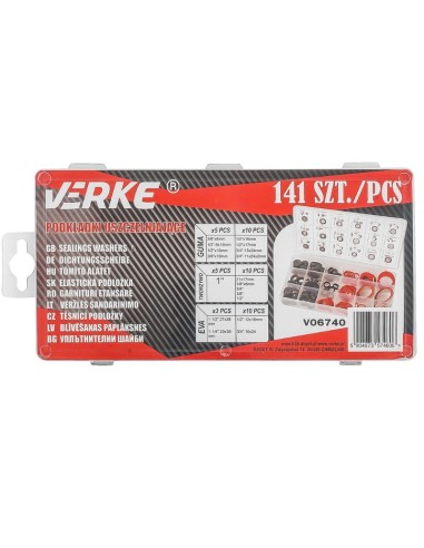 Set garnituri hidraulice, Verke, V06740, 141 elemente Set garnituri hidraulice, Verke, V06740, 141 elemente