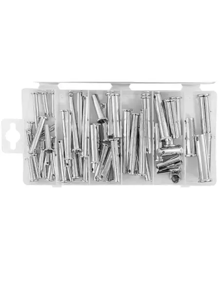 Set stifturi cu cap si gaura, Verke, V06715, 60 buc