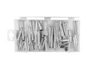 Set stifturi cu cap si gaura, Verke, V06715, 60 buc