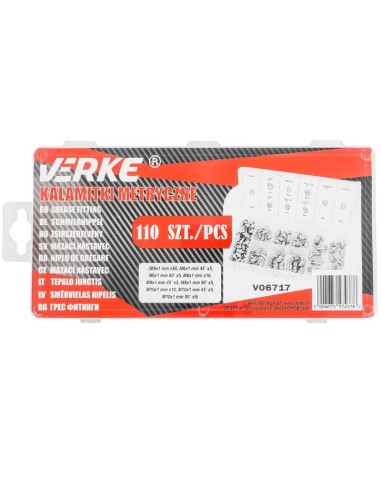 Set stifturi cu cap si gaura, Verke, V06715, 60 buc