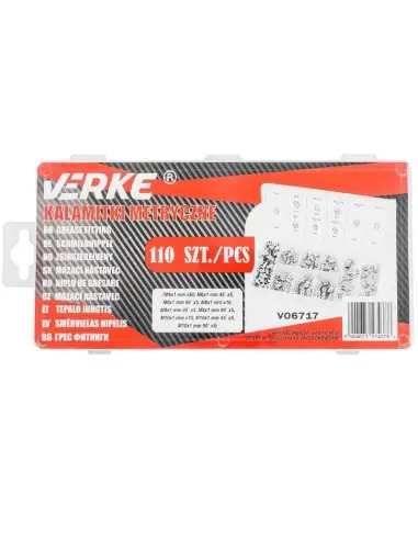 Set stifturi cu cap si gaura, Verke, V06715, 60 buc