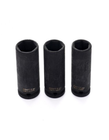 Set 3 chei tubulare impact, Kraft&Dele, KD11750, 1/2" Set 3 chei tubulare impact, Kraft&Dele, KD11750, 1/2"