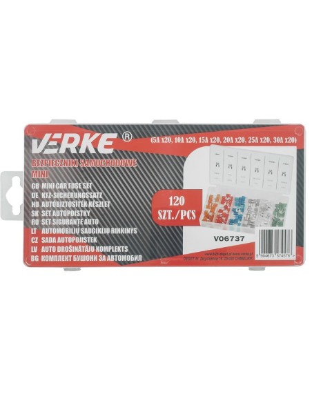 Set sigurante auto, Verke, V06737, 120 buc