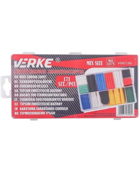 Set tuburi termocontractabile, Verke, V06736, 171 buc