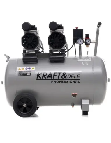 Compresor fara ulei, Kraft&Dele, KD1398, 100 l, 2 x 1500 W