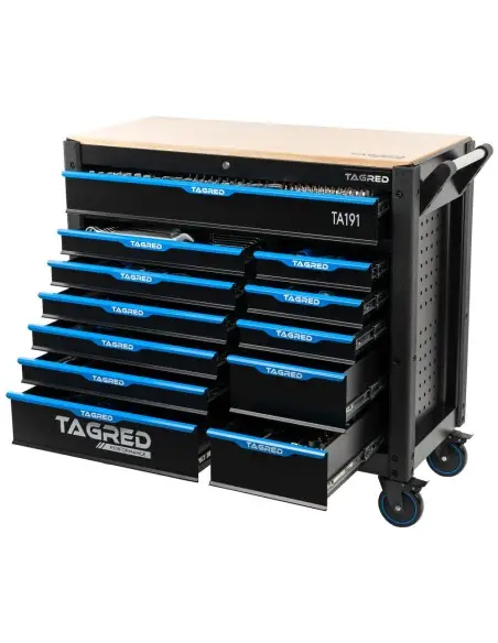 Dulap scule profesional, Tagred, TA191, 501 de piese, 12 sertare Dulap scule profesional, Tagred, TA191, 501 de piese, 12 sertare