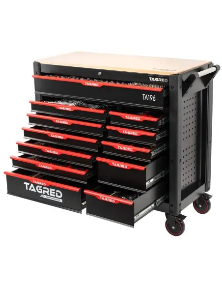Dulap scule profesional, Tagred, TA196, 12 sertare, 541 piese