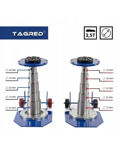 Cric pneumatic Tagred TA256, 3.5T – Ridicare rapida si eficienta