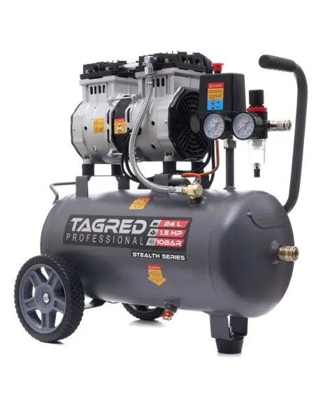Compresor aer 24l fara ulei, Tagred profesional, 2.4 cp, 10bari,218l/min, Ta3383