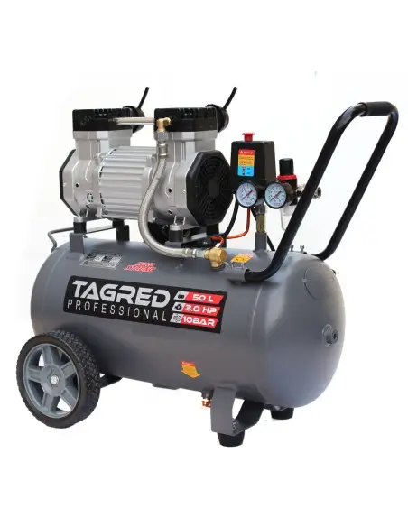 Compresor aer fara ulei, Tagred, 10 bari, 50L, 2 pistoane, 260l/min, TA3388 Compresor aer fara ulei, Tagred, 10 bari, 50L, 2 pistoane, 260l/min, TA3388