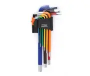 Set de imbusuri colorate HEX, 9 piese Kraft&Dele KD11931