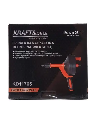 Spirala de canalizare, 6 mm x 7,6 m,...