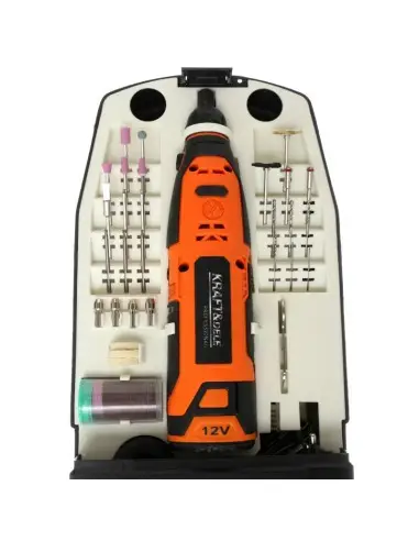 Mini freza de 12V, Kraft&dele, 12V, 55 de accesorii, kd1669