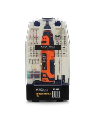 Mini freza Kraft&Dele KD1669 12V, 55 accesorii