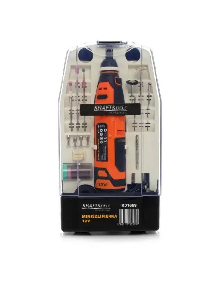 Mini freza Kraft&Dele KD1669 12V, 55 accesorii