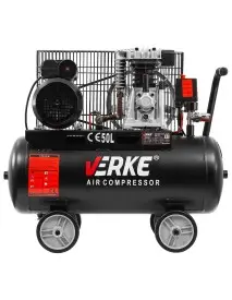 Compresor de aer de 50L, Verke, 2CP, 230V, 50 L, motor pe curea, V81111