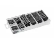 Set 127 bucati tuburi termocontractabile, Hogert, negre, HT8G501