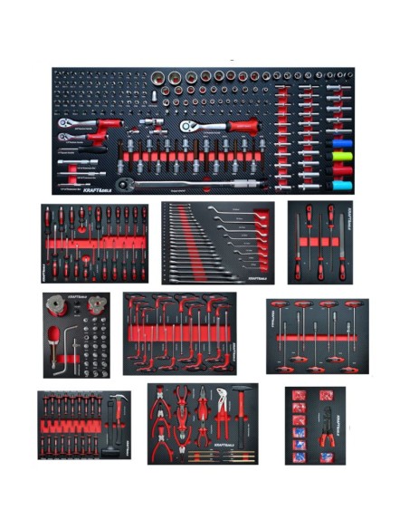 Dulap pentru scule, Kraft&Dele, 479 Elemente, 12 Sertare, KD1063