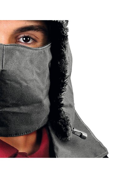 Caciula CZOPAPA-FACE cu urechi, cu protectie pentru fata, gri RAW-POL - Sepci, fesuri, bonete