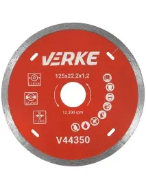 Disc diamantat pentru beton, 125x22,2x1,2 mm, V44350, Verke