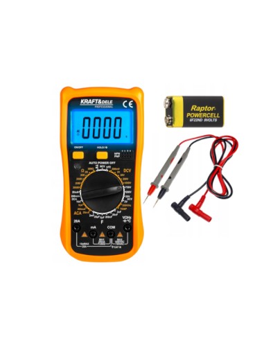 Multimetru digital, KRAFT&DELE, echipat cu un afisaj LCD mare si retroiluminat, KD11297 Multimetru digital, KRAFT&DELE, echipat cu un afisaj LCD mare si retroiluminat, KD11297