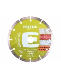 Disc de taiere segmentat si diamantat, Extol Craft, taiere uscata, 150x22,2x2,3mm