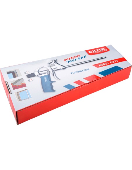 PROFI PU foam gun, 8845200, reglare debit, cadru nichelat PROFI PU foam gun, 8845200, reglare debit, cadru nichelat