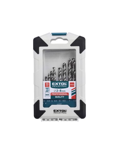 Burghie metal, EXTOL INDUSTRIAL, 8701118, HSS-G, 2-8 mm