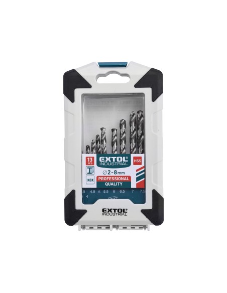 Burghie metal, EXTOL INDUSTRIAL, 8701118, HSS-G, 2-8 mm