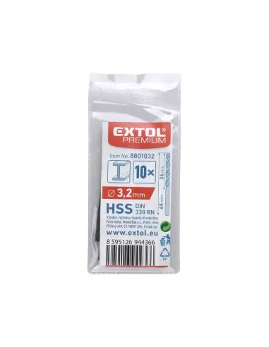 Burghiu metal, EXTOL PREMIUM, 8801032, O 3,2 mm, 65 mm